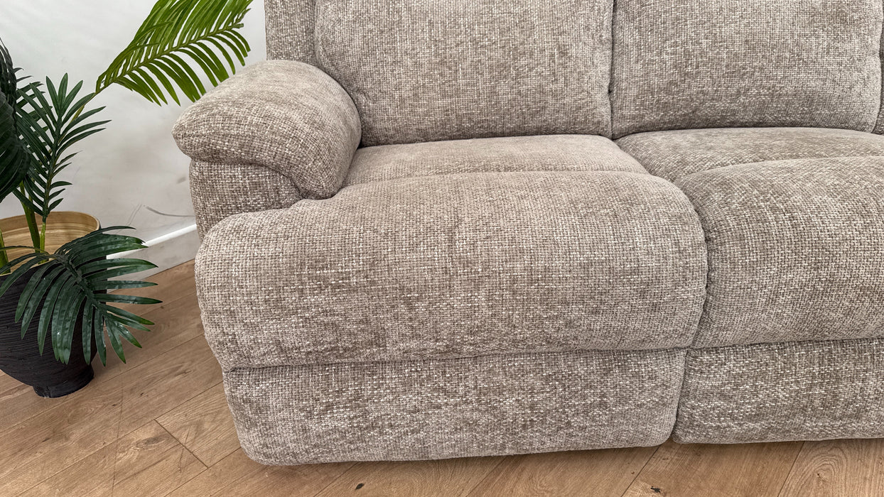Sofology Gracie Fabric 3 Seater in Hopsack Chenille Linen