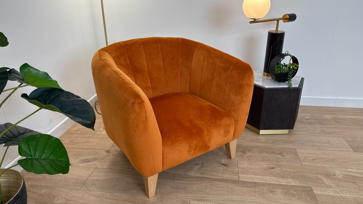 Cocktail Chair in Velvet Fabric