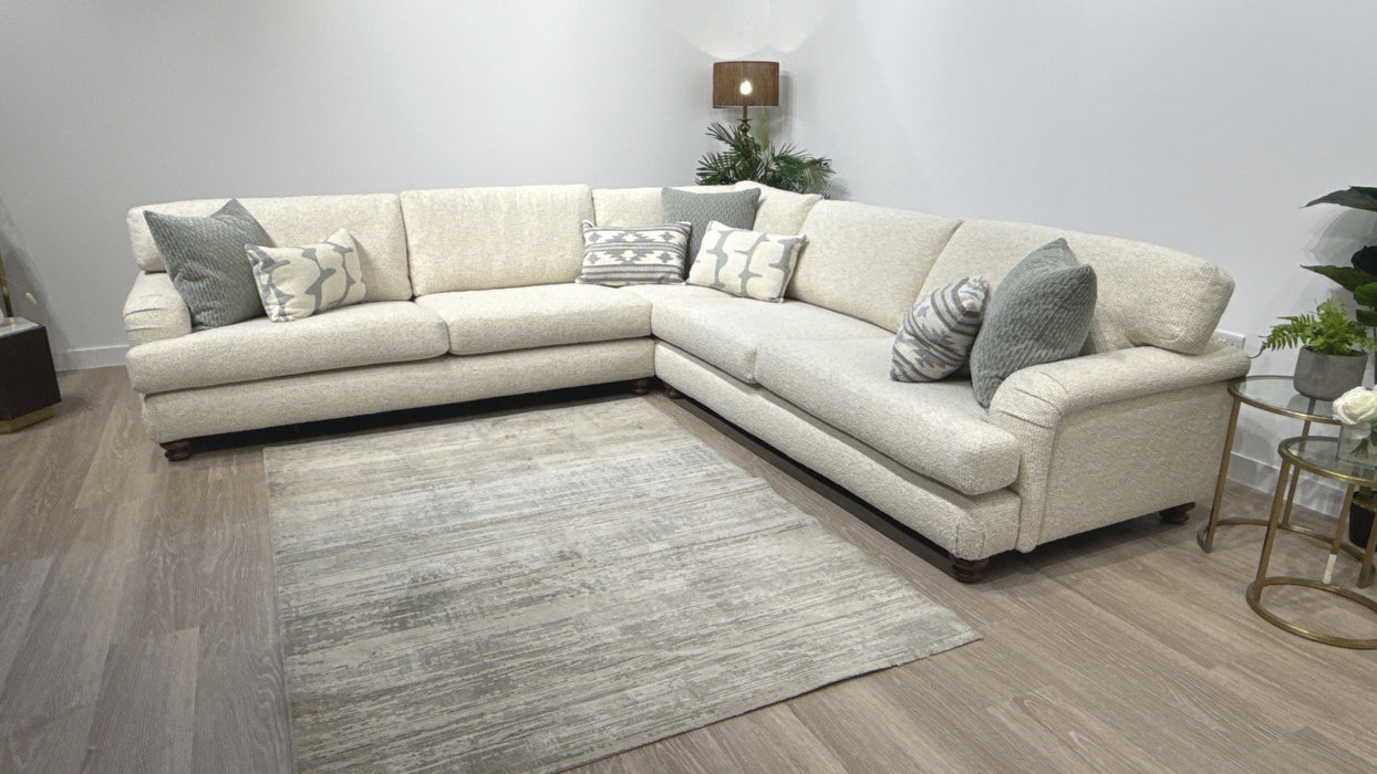 Sofology Hampton 3 Corner 3 Fabric Sofa in Jaruco Oyster Mix