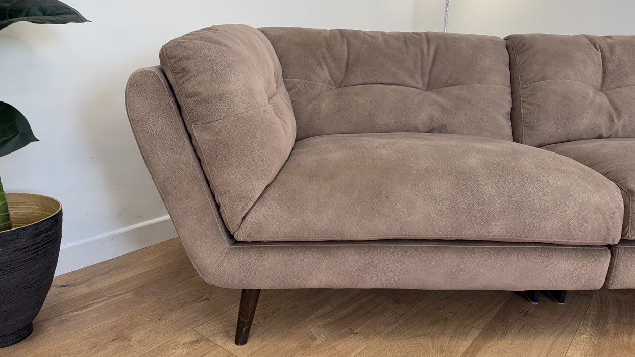 Hygge - 4 Seater split Fabric Latte