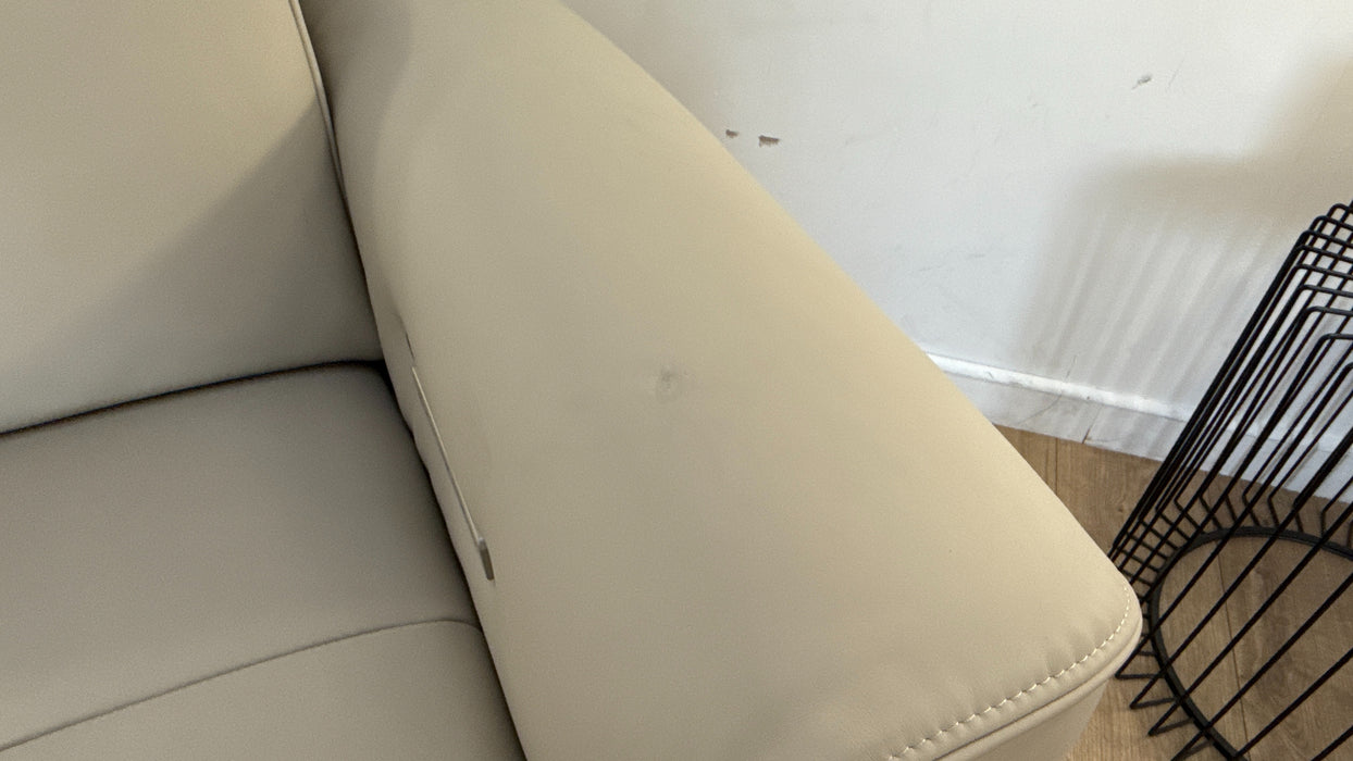 Sofology The Riviera Leather 2.5 Seater Power Recliner/Headrest Heated Seat in Trusty Super Matt Stone