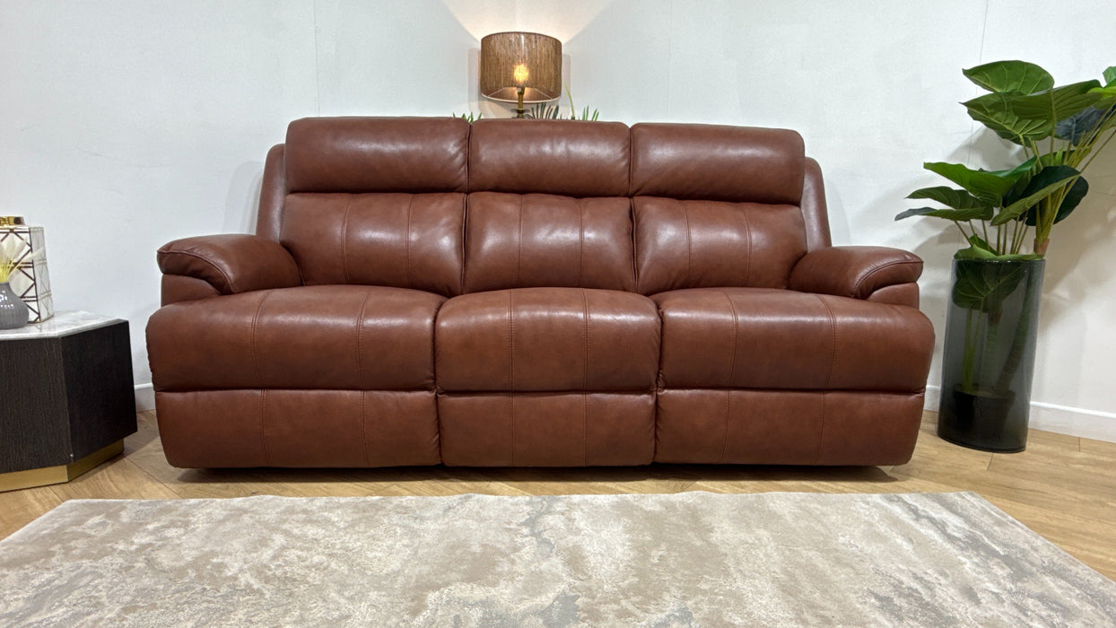 Sofology Gracie Leather 3 Seater in Trusty Sheen Butterscotch