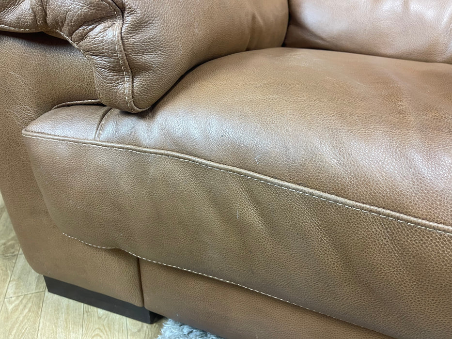 Santino Leather 3 Seater Apollo Tan  (WA2)