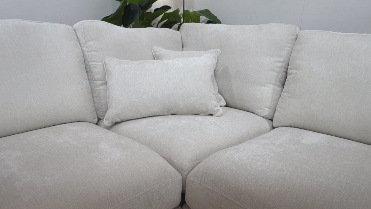 Sofology Hackney Fabric 2 Corner 2 Sprung Seats in Lifestyle Plush Chenille Mist