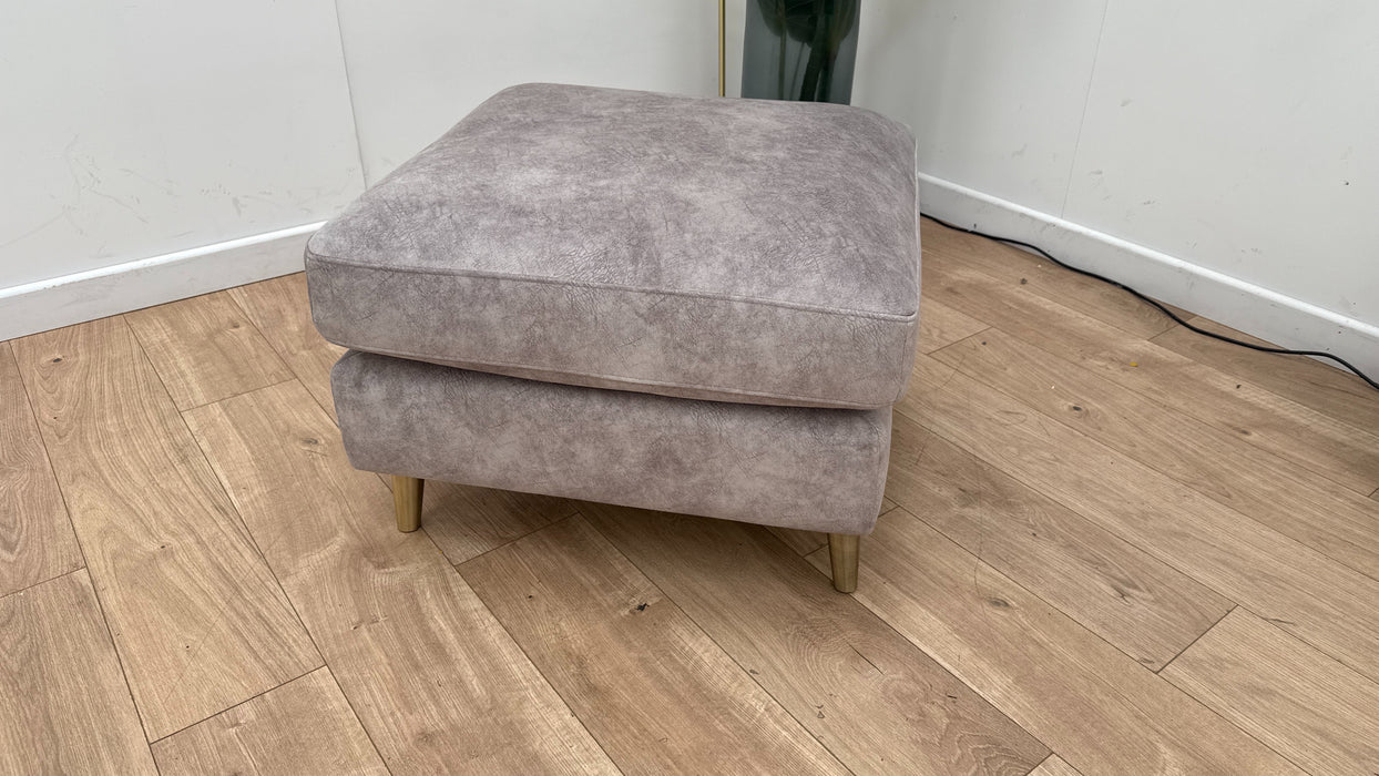 Sofology The Hackney Fabric Footstool in Lifestyle Dapple Stone All Over