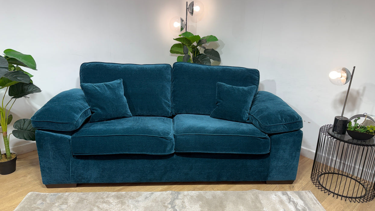 Sofology Brixton Fabric 3 Seater in Soft Chenille Teal