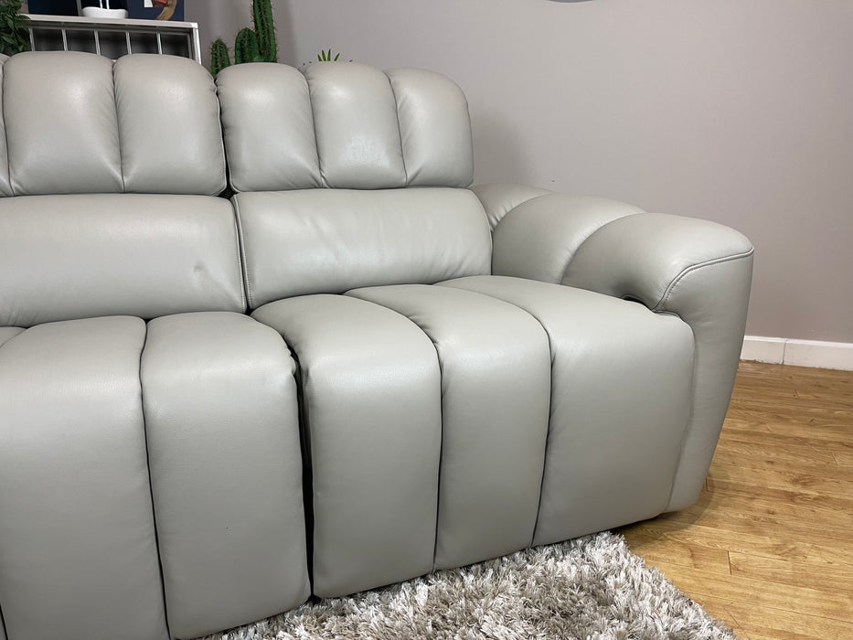 Nobu Leather 3 Seater - Trusty Sheen Lead Grey (WA2)