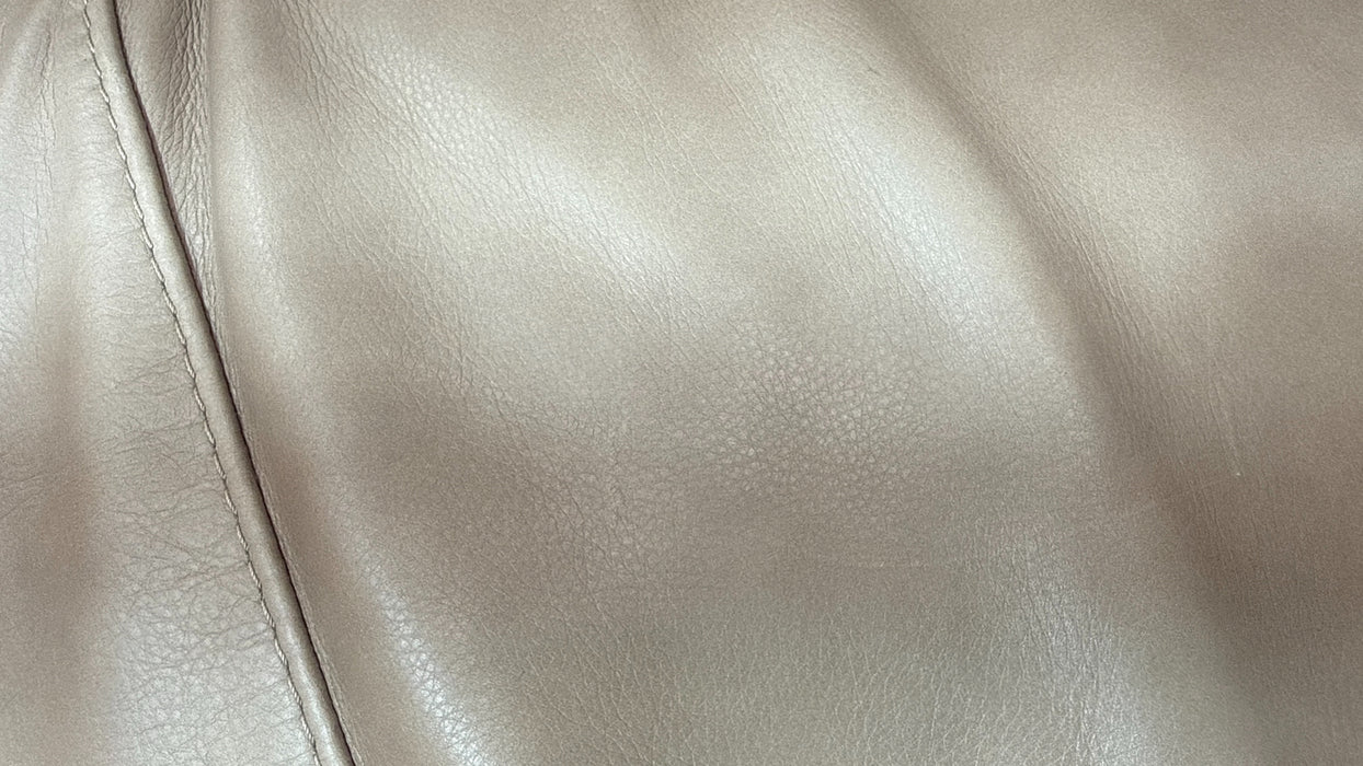 Sofology Illinois Leather 2 Seater Power Recliner/Headrest in Relaxed Soft Stone