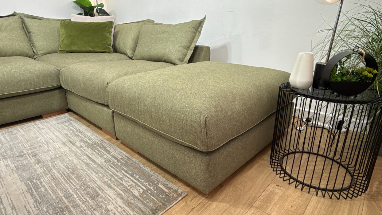Sofology Gaia Fabric 3 Corner 1.5 Terminal in Buckingham Olive Mix