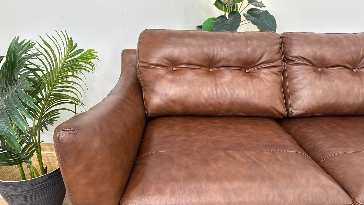 Cordelia 2 Seater - Leather Sofa - Alaska Whiskey