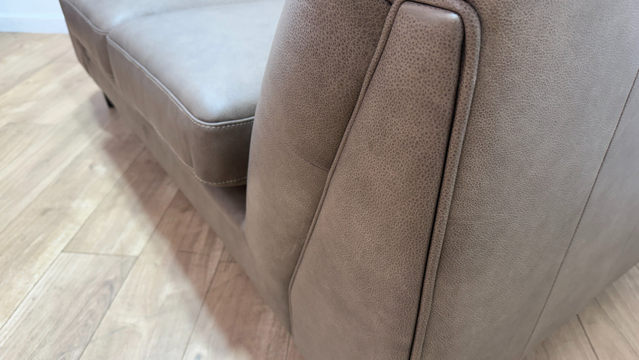 Sofology Bridgerton Leather 2 Seater in Relaxed Natural Grain Taupe Mix