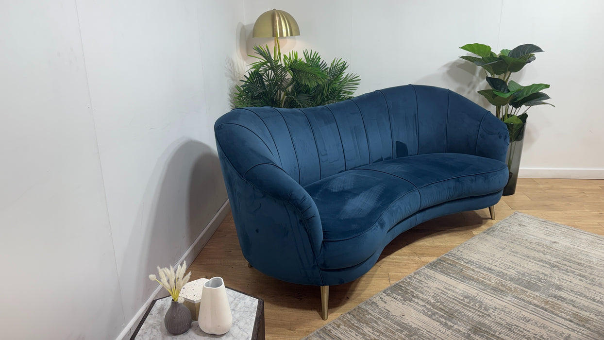 Sofology Perle 3 Seater in Plush Teal