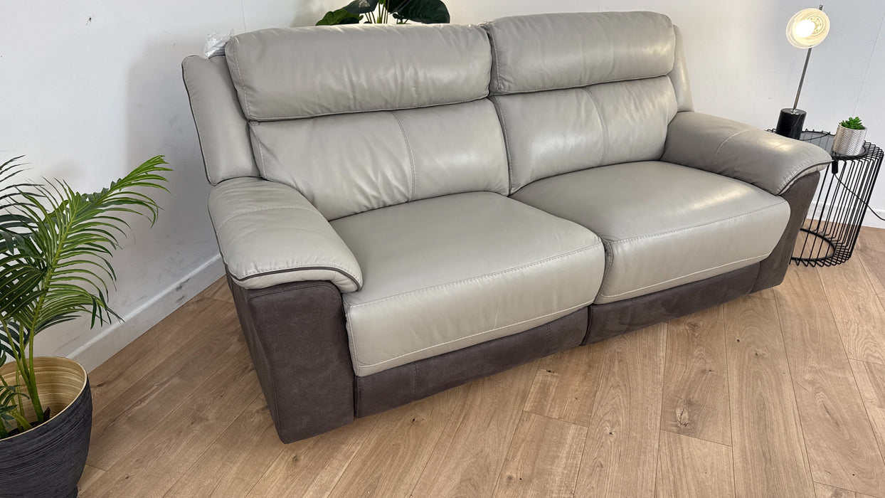 Somerton 3 Seater Fabric/Leather Manual Recliner