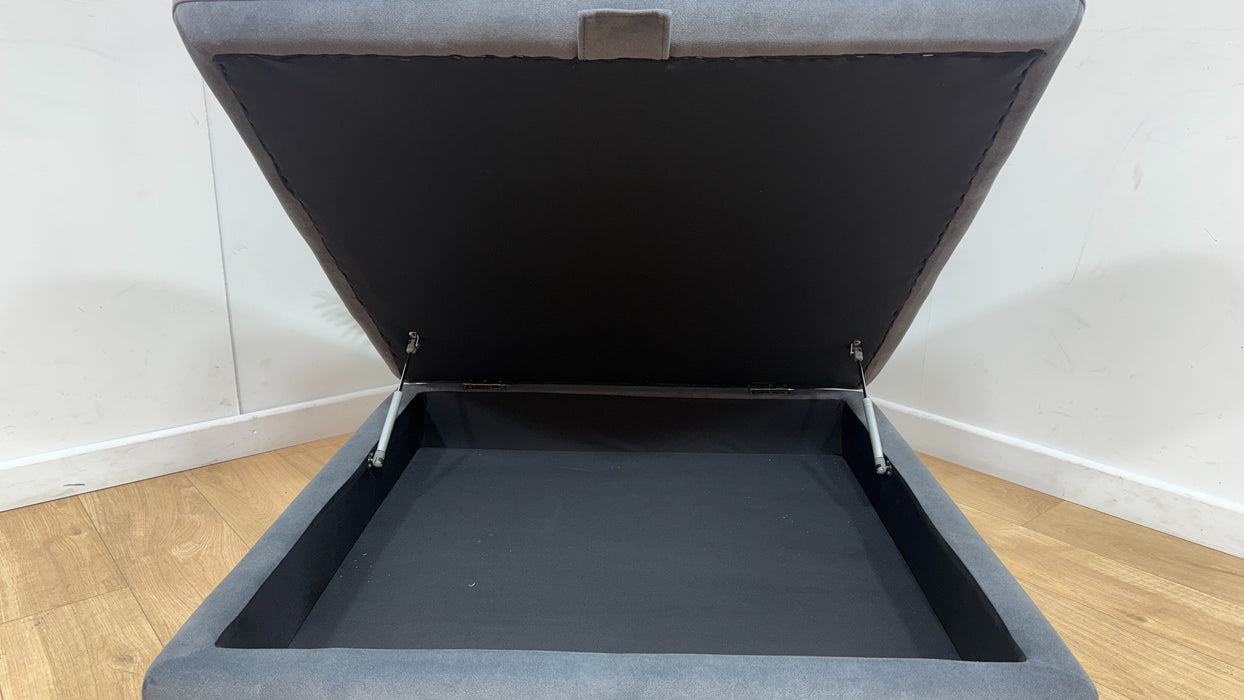 Sofology Portland Fabric Storage Footstool in Lifestyle Flecked Charcoal