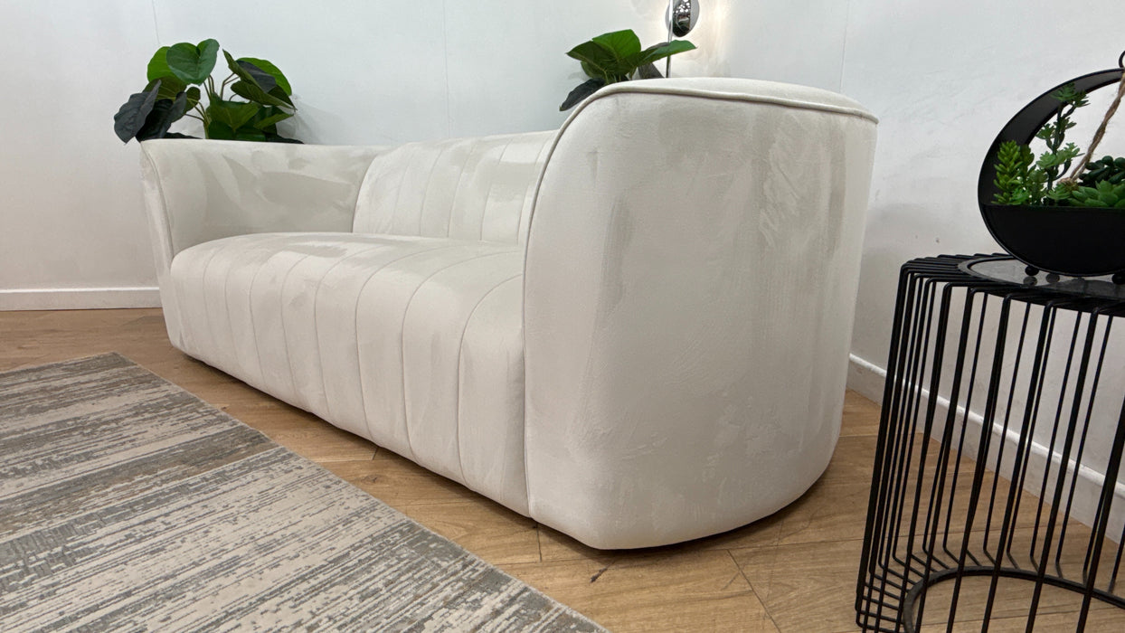 Sofology Fitzrovia Fabric 3 Seater in Matt Velvet Milk Mix