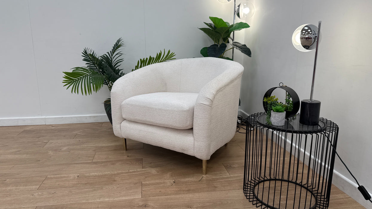 Sofology The Westwood Swivel Chair - Fabric - Soft Boucle Ecru