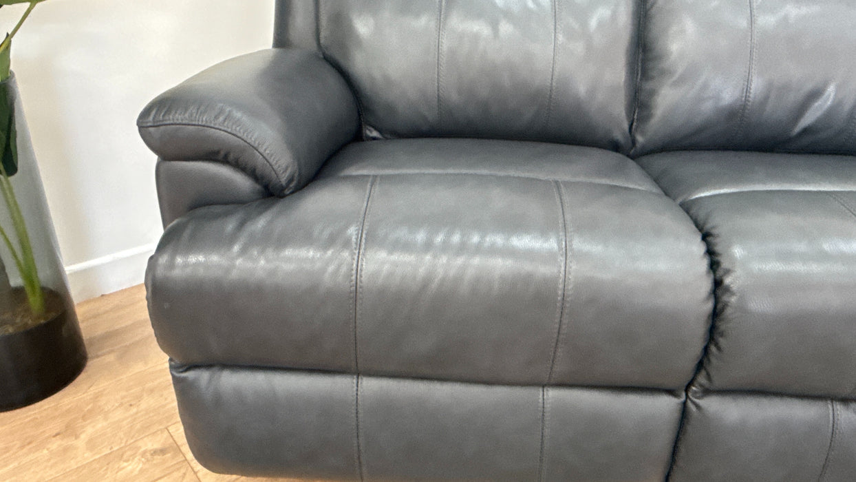 Sofology Gracie Leather 3 Seater in Trusty Sheen Navy