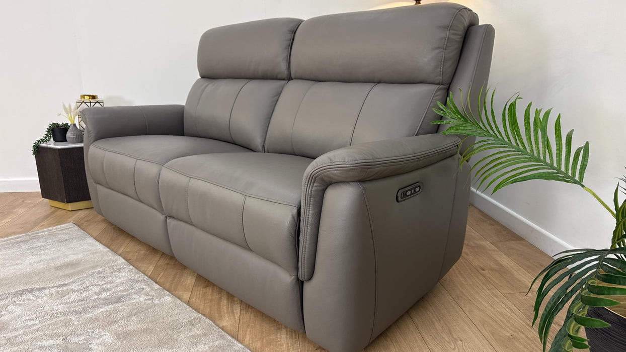 Sofology Sample Leather Recliner 2.5 Seater in Elephant