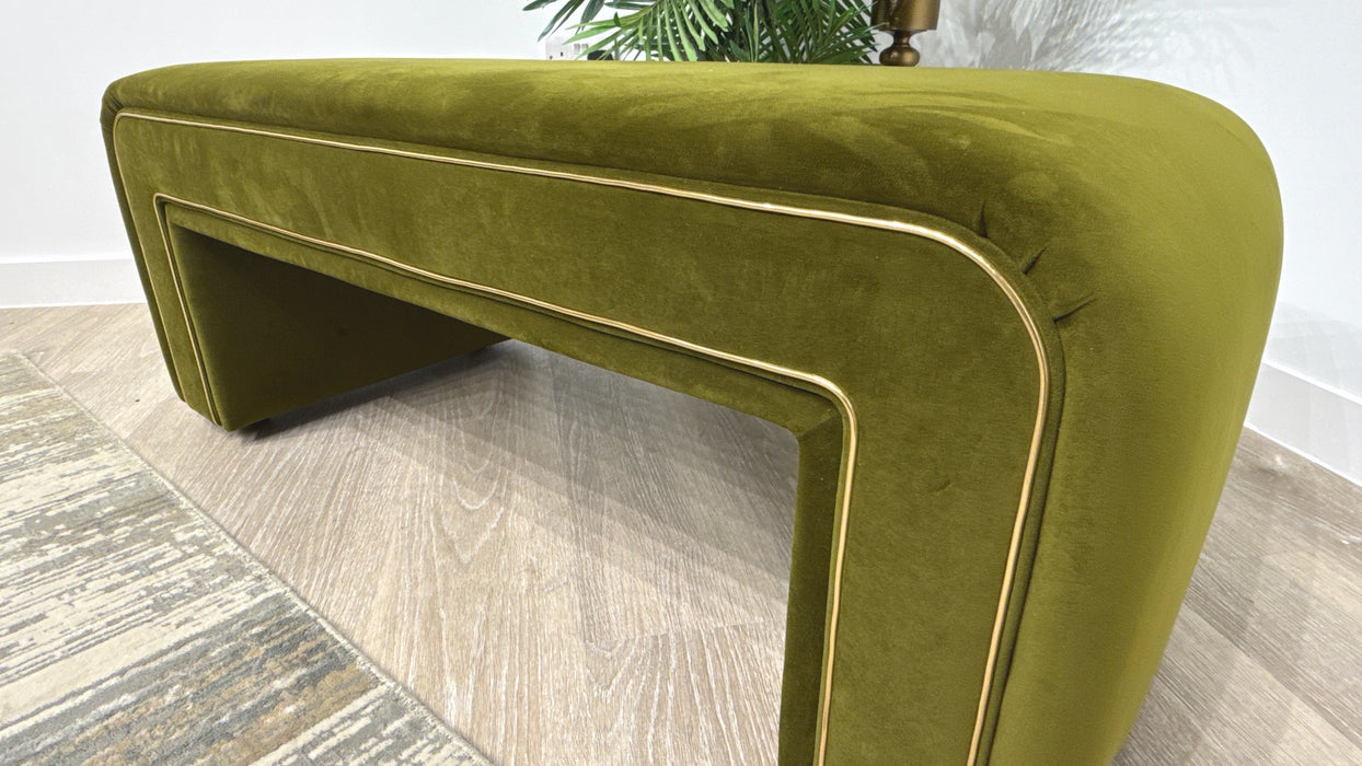 Sofology Sample Eastwood Designer Bench Footstool in Cedar Plush Mix