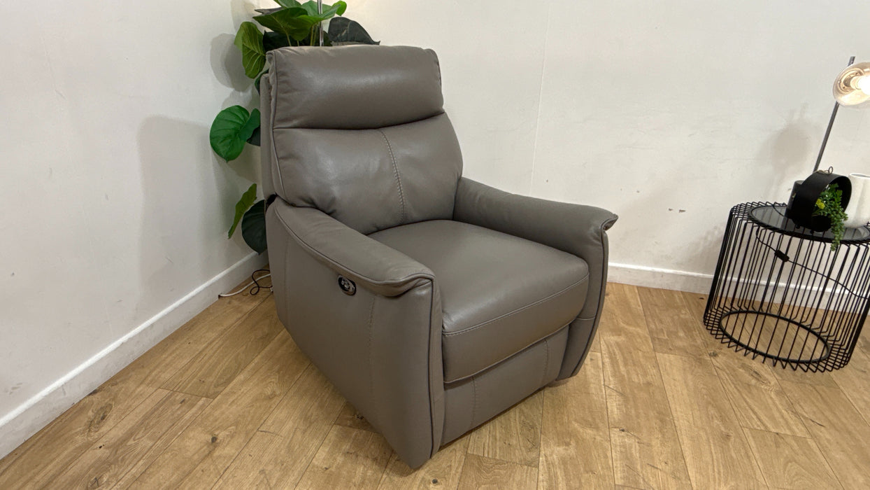 DFS Spiral Leather Swivel/Rocker Chair — The Sofa Clearance Outlet