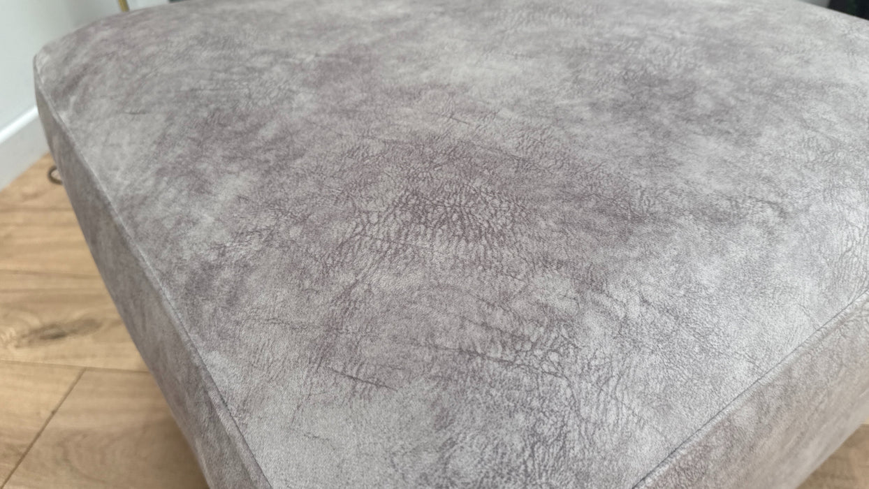 Sofology The Hackney Fabric Footstool in Lifestyle Dapple Stone All Over