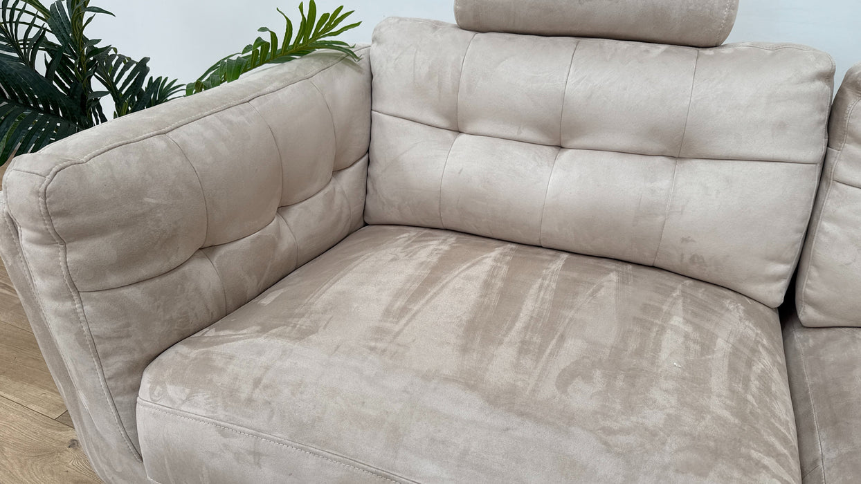 Sofology The Muse 1.5 Corner 3 Fabric Recliner Sofa in Lifestyle Plush Mink