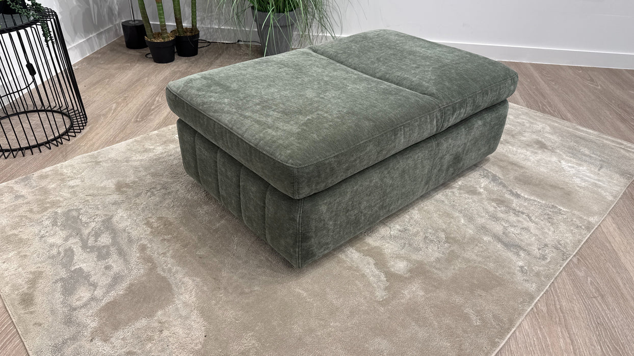 Sofology Elara Dual Footstool With Storage In Chenille Eucalyptus
