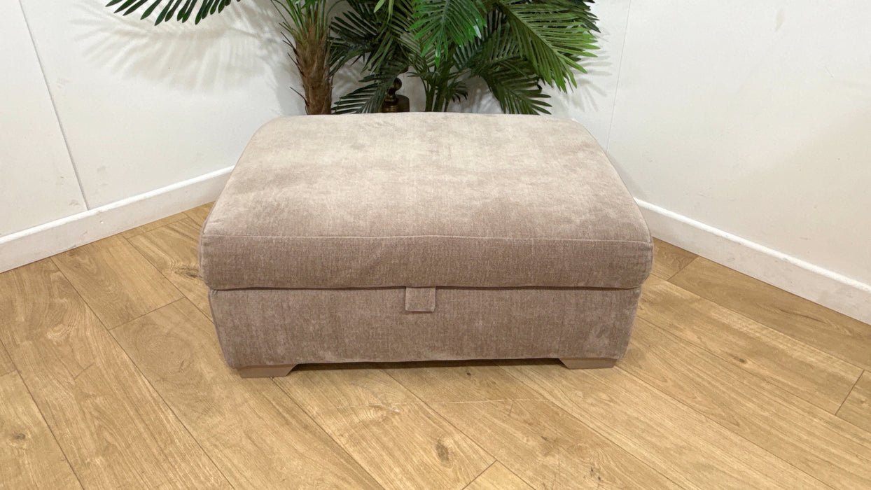Sofology Tallulah Fabric Storage Footstool in Soft Chenille Wicker