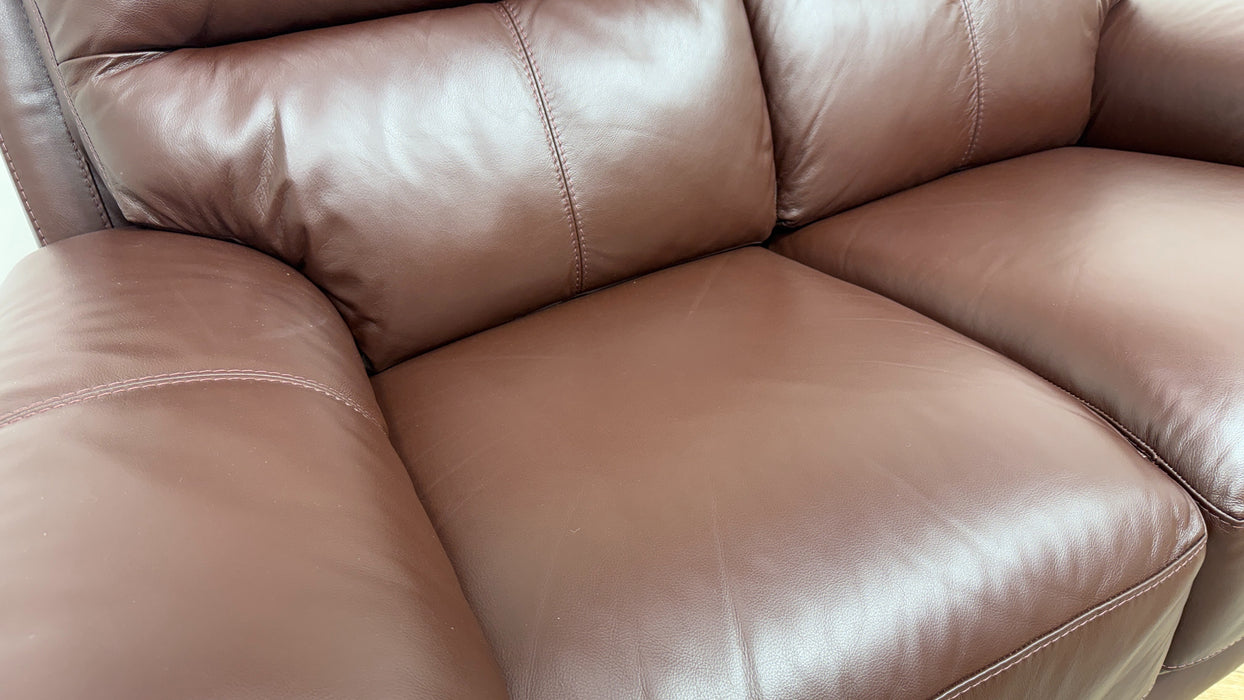 DFS Tristan 2 Seater Sofa in Leather Chestnut