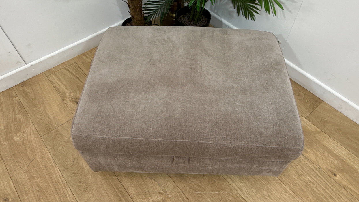 Sofology Tallulah Fabric Storage Footstool in Soft Chenille Wicker
