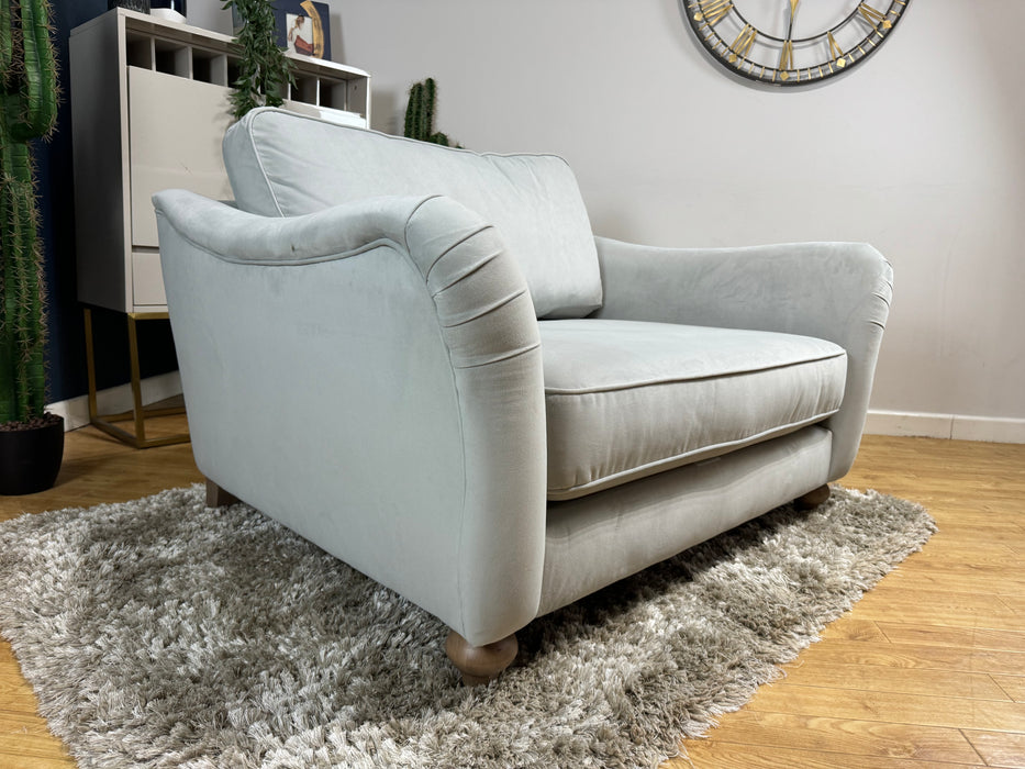 South Bank Odeon Velvet Grey Mix Love Seat (J27)