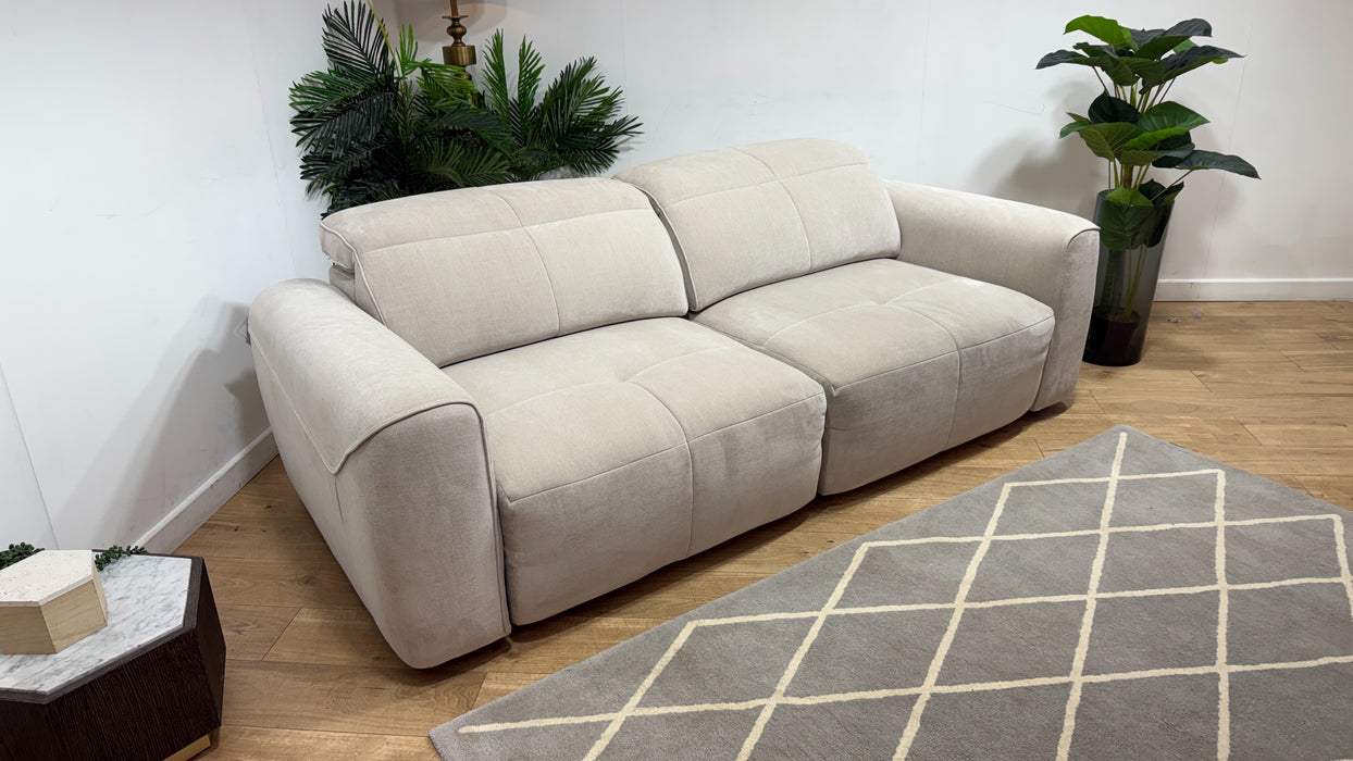 Sofology Riviera Fabric 3 Seater Motion Chaise in Relaxed Chenille Cotton