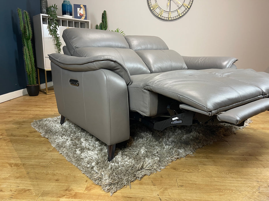 The Arlo Leather 2 Seater - Trusty Embossed Elephant - Power Recliner (WA2)