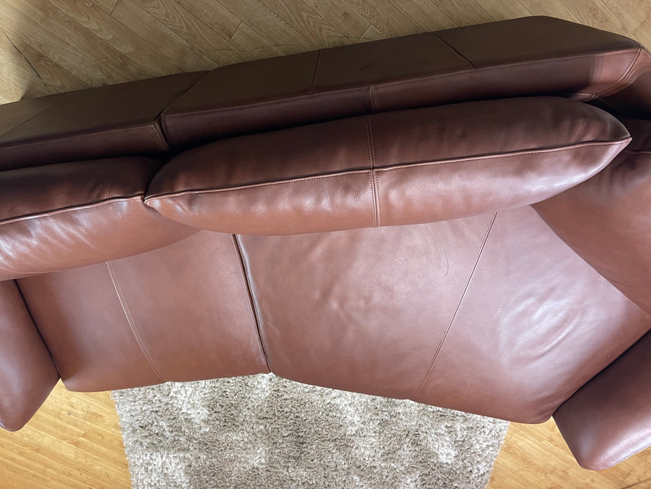 Adler Leather 3 Seater Asymmetric - Soft Leather Brown (WA2)