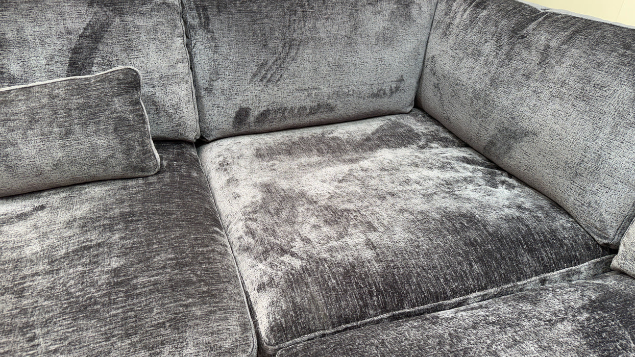 Sofology Bellagio Fabric 1 Corner 3 Reversible Feather Flex Interior in Chunky Luxe Chenille Ink Mix