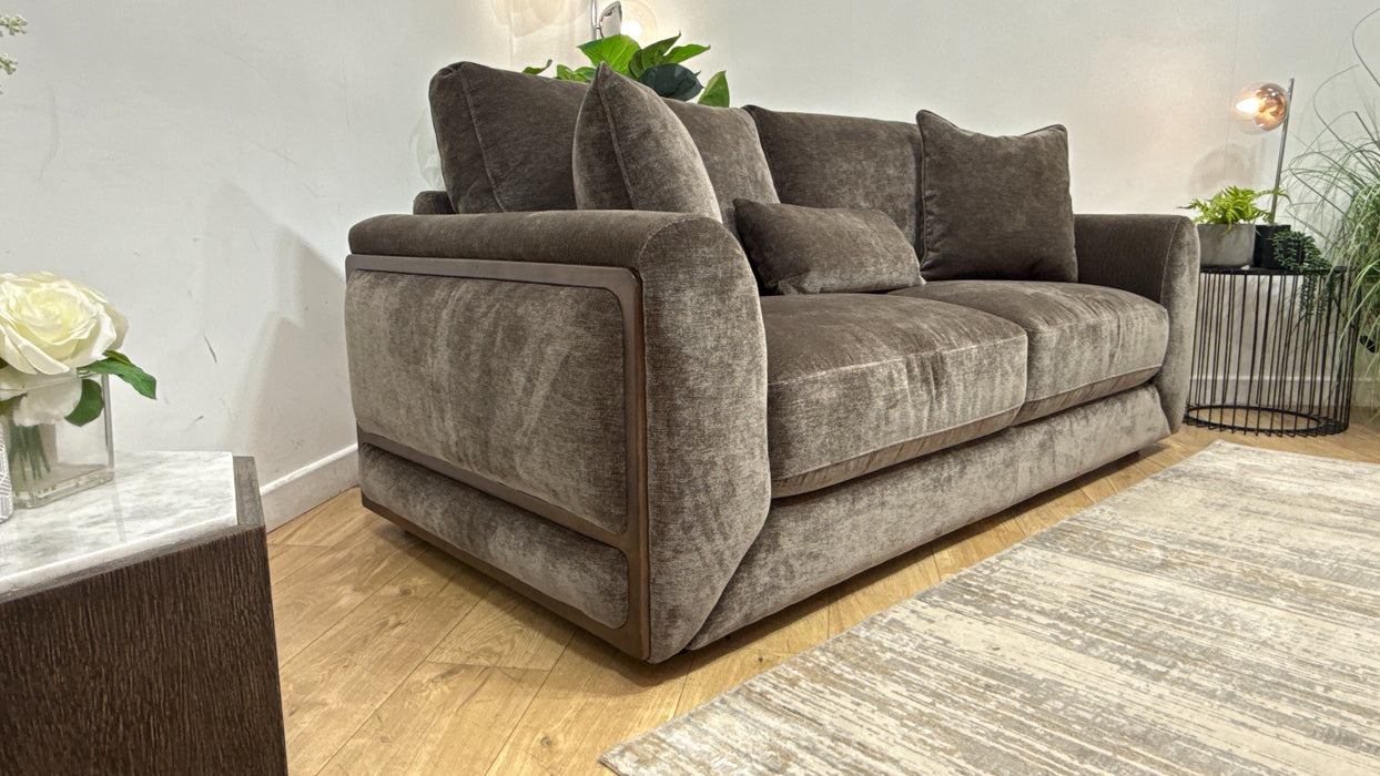 Sofology Rowen 2.5 Seater in  Luxury Deep-Pile Chenille Mole All Over