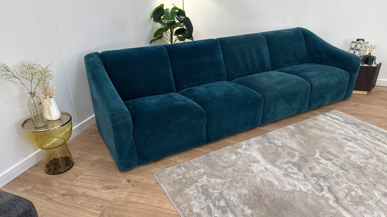 Sofology Bonbon Fabric 4 Seater Split in Aston Teal