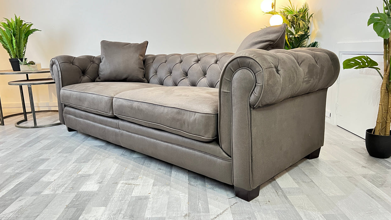 Oxford 3 Seater - Fabric Sofa -Altara Cappuccino