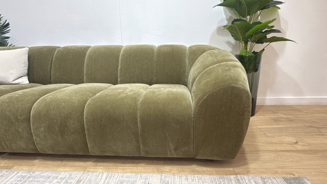 Sofology Waldorf Fabric 1.5 Corner 2 in Waldorf Soft Chenille Olive