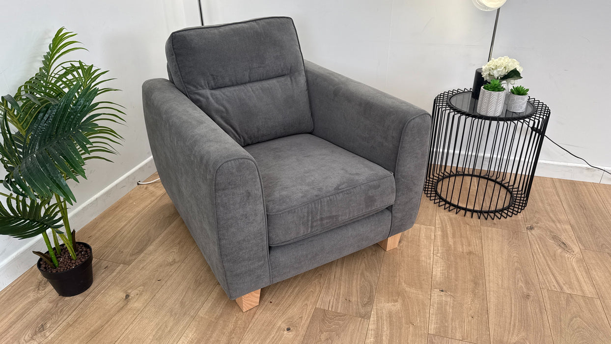 Orlby 1 Seater - Fabric Chair - Grey