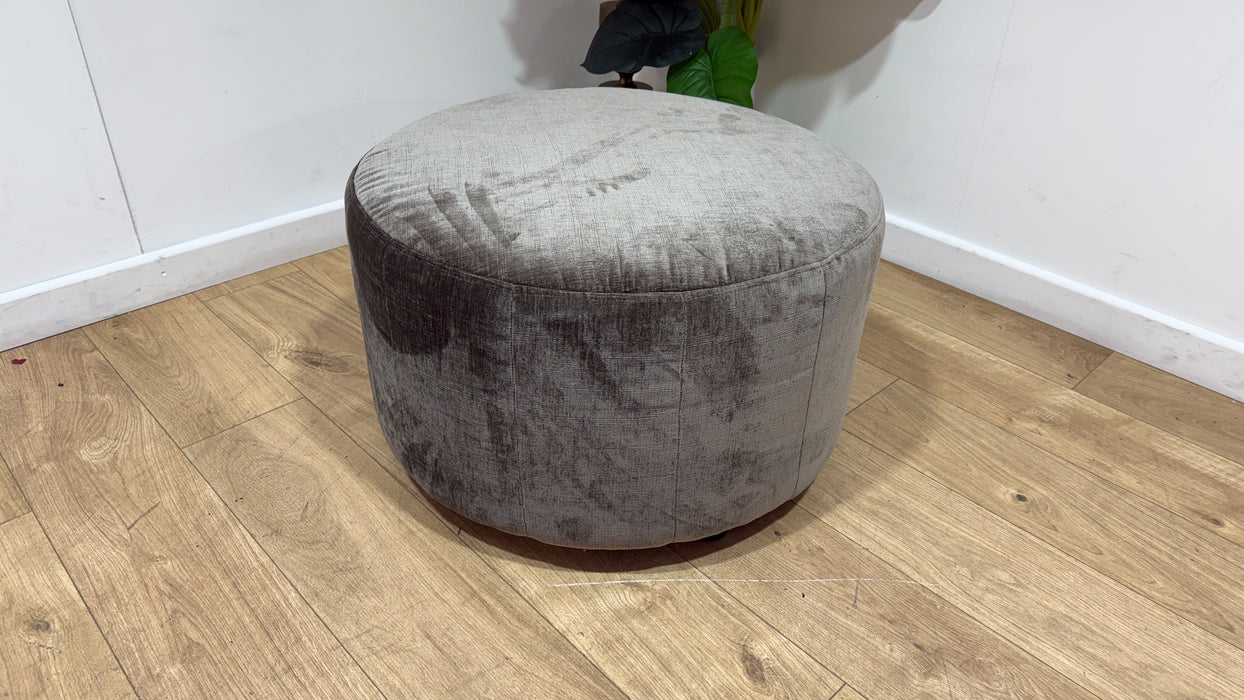 Sofology The Fitzrovia Fabric Designer Footstool in Luxury Chenille Truffle Without Trim