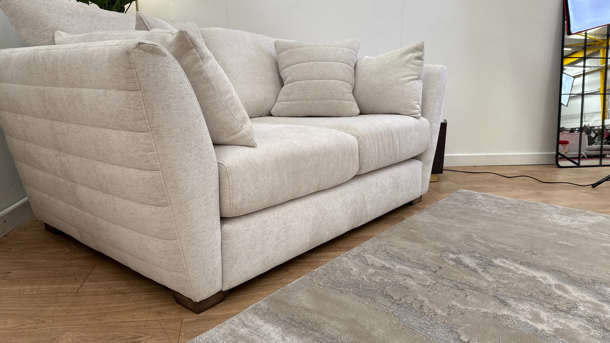 Sofology Calista Fabric 2 Seater Full Back in Linen Look Chenille Mist