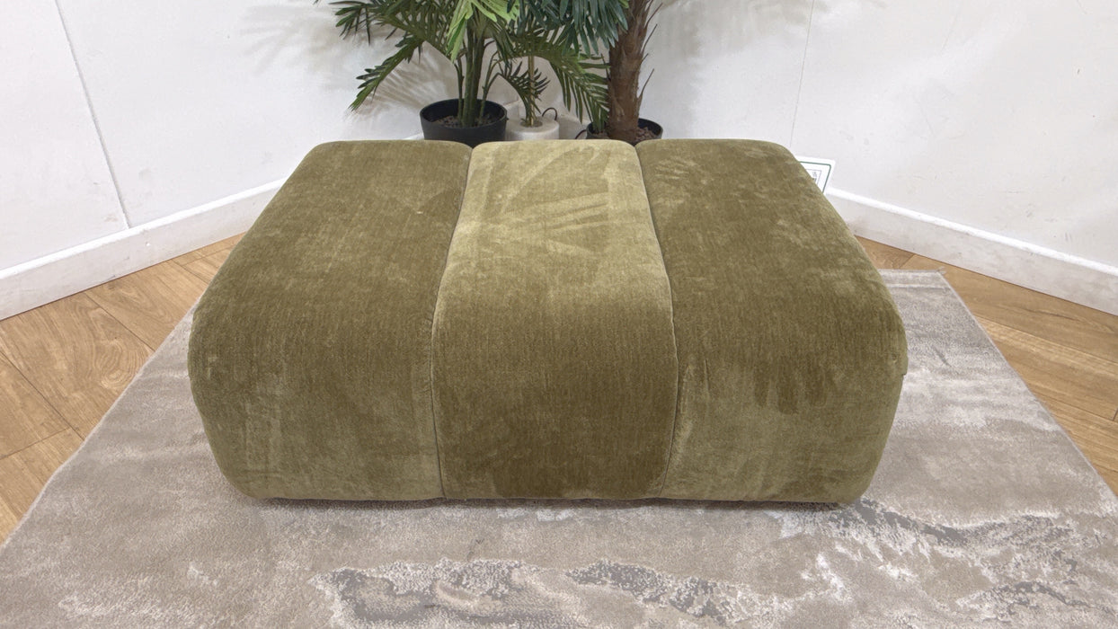 Sofology Waldorf Fabric Storage Footstool in Soft Chenille Olive