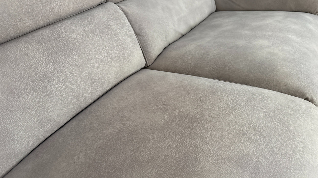 Sofology Illinois Fabric 3 Seater Power Recliner/Headrest in Lifestyle Mottled Marble