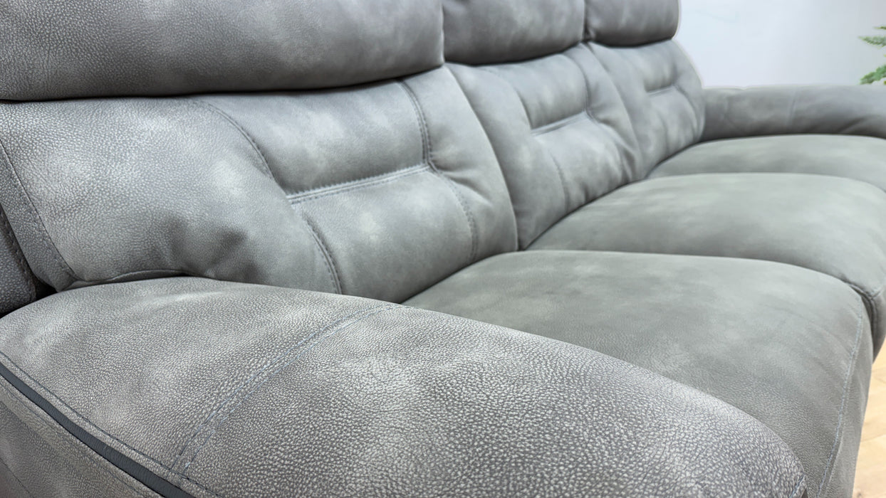 DFS Forster Express Fabric 3 Seater Recliner in Silver