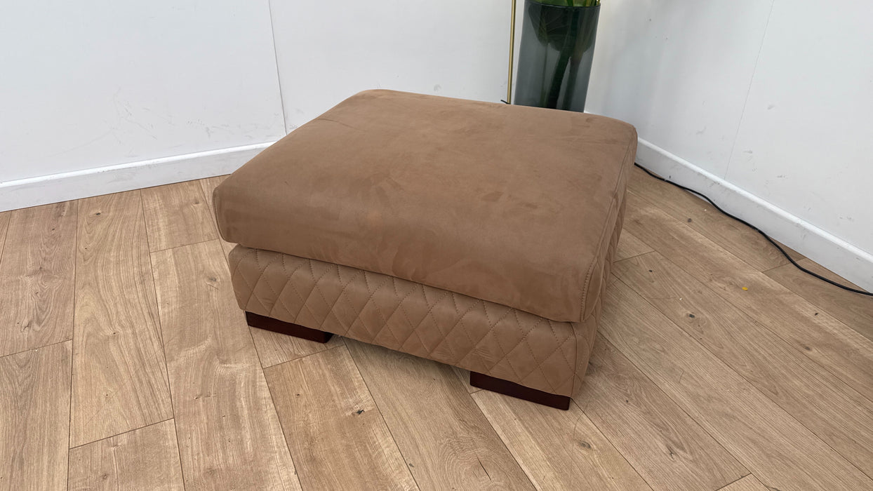 Sofology The Firenze Designer Fabric Footstool in Camel