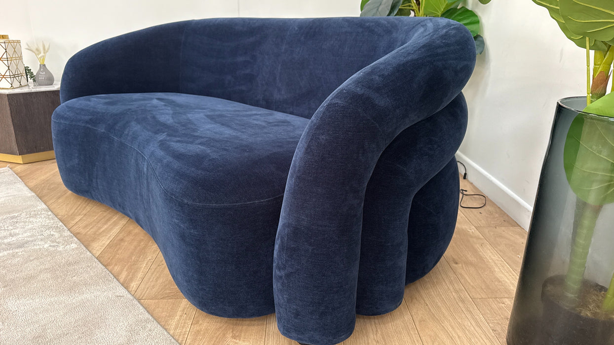 Sofology Dalston Fabric 3 Seater in Soft Chenille Navy Limited Edition