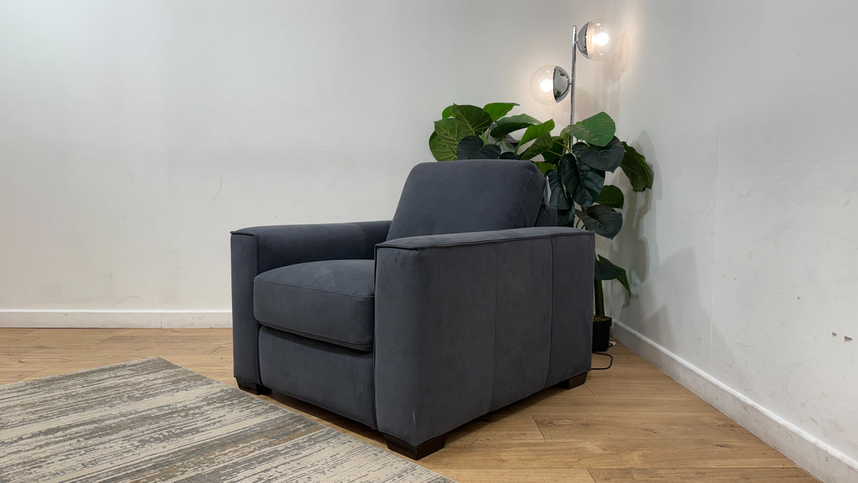 Sofology Sonno Fabric Chair in Lifestyle Nubuck Feel Steel Grey