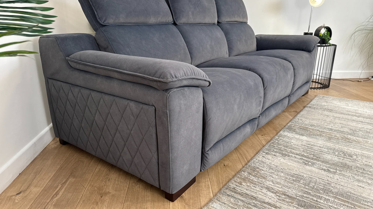 Sofology The Benz 3 Seater Sofa in Lifestyle Flecked Fabric Charcoal