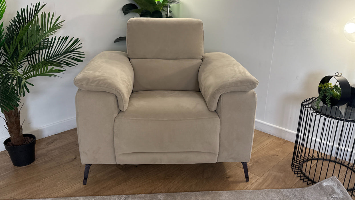 Sofology The Fratelli Recliner Chair in Lifestyle Nubuck Feel Fabric Stone